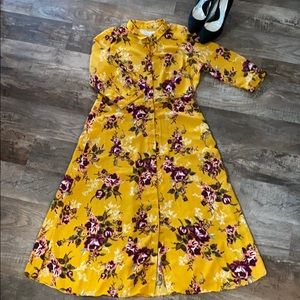 Floral Button Up Dress